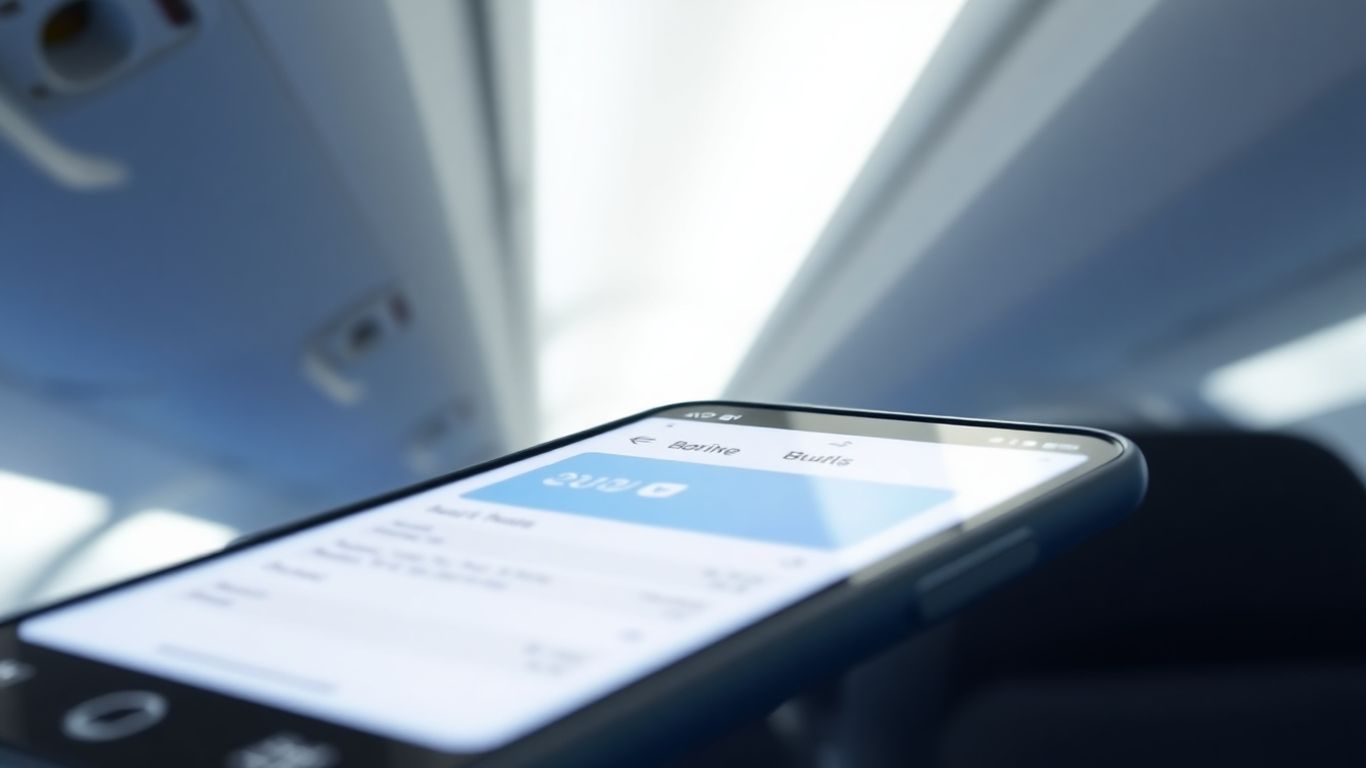Cyfrowa karta pokładowa na ekranie smartfona