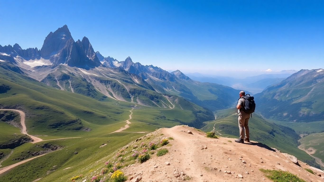 Góry w Kirgistanie, szlak trekkingowy, krajobraz Azji Centralnej.