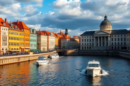 Sztokholm: Gamla Stan, pałac królewski, kanał