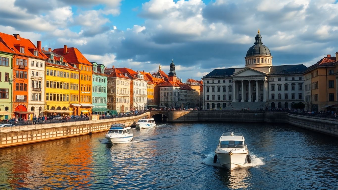 Sztokholm: Gamla Stan, pałac królewski, kanał