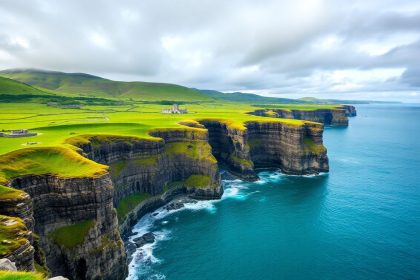 Irlandzkie klify i ocean