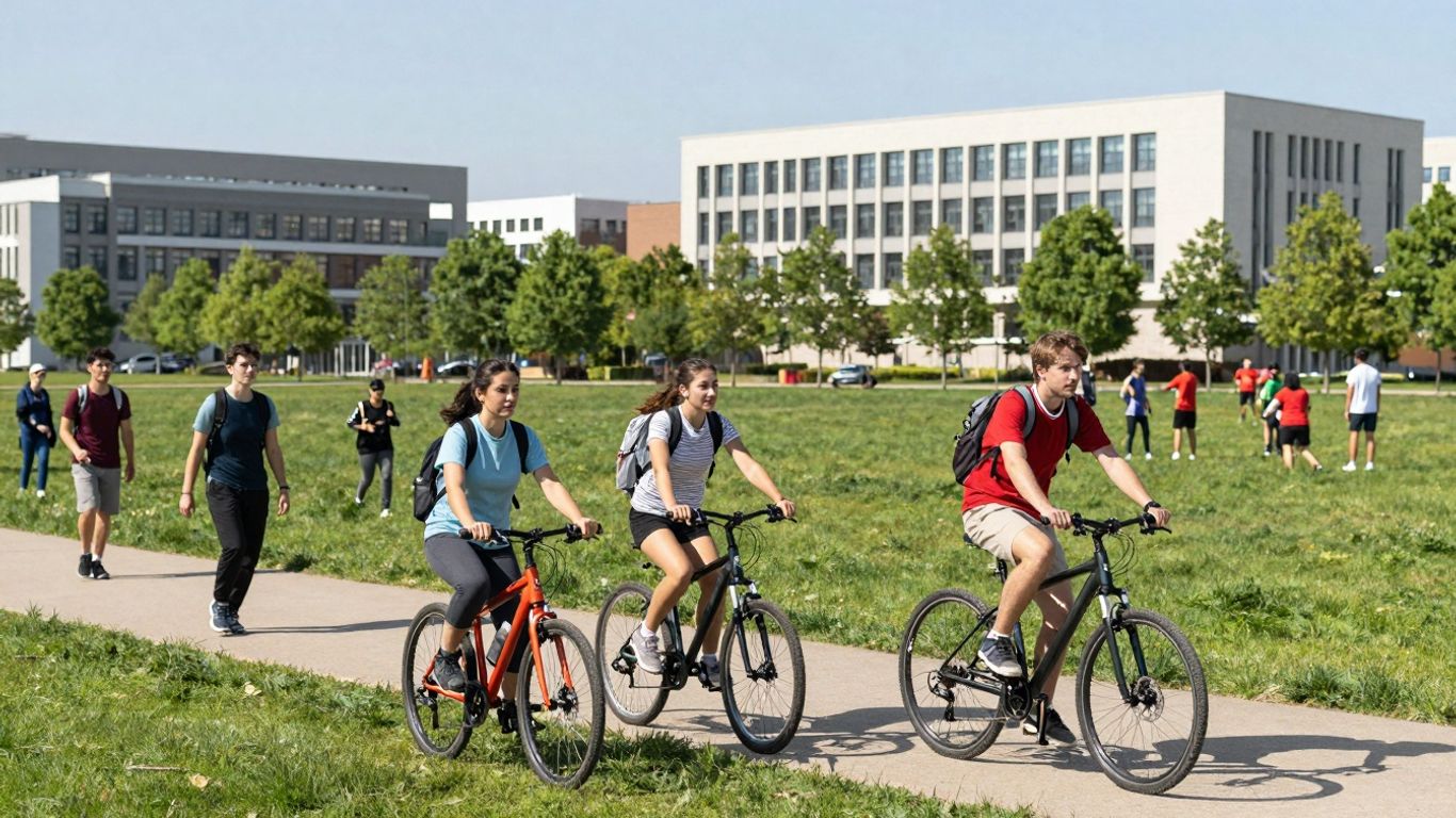 Studenci AWF Kraków podczas zajęć rekreacyjnych na świeżym powietrzu.